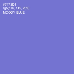 #7473D1 - Moody Blue Color Image